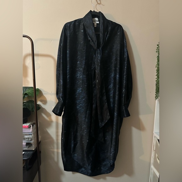 COS X Chris Perani Patterned Art To Wear Scarf Dress Draped Retro Lagenlook 12 - Picture 15 of 15